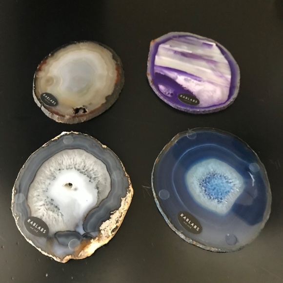 RABLABS New York Geode Coasters. NEW IN BOX. Set of 4 coasters - Picture 2 of 9